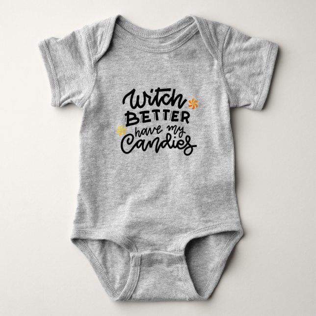 Witch Quote Baby Bodykostym T Shirt (Framsida)
