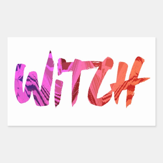 Witch Rektangulärt Klistermärke (Framsida)