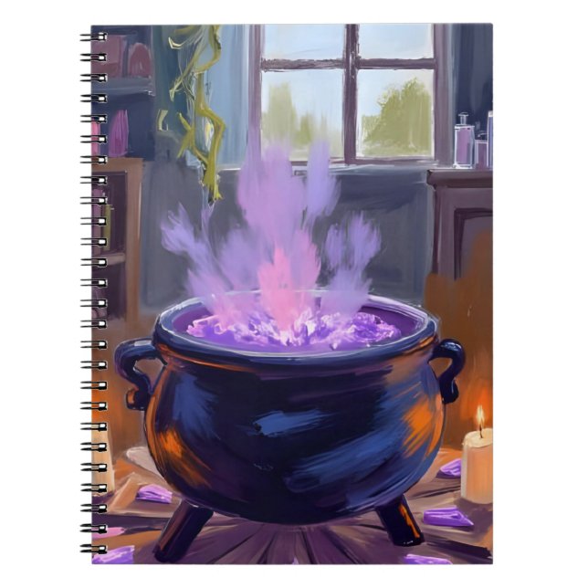 Witch’s Cauldron Halloween Spooky Anteckningsbok (Framsidan)