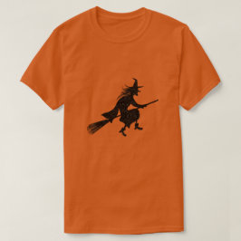 Witch Silhouette Halloween Glitter T-Shirt