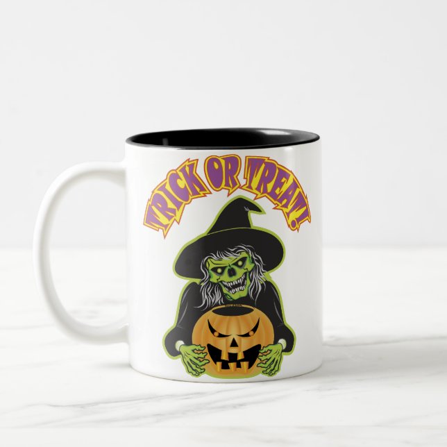 Witch Skull Två-Tonad Mugg (Vänster)