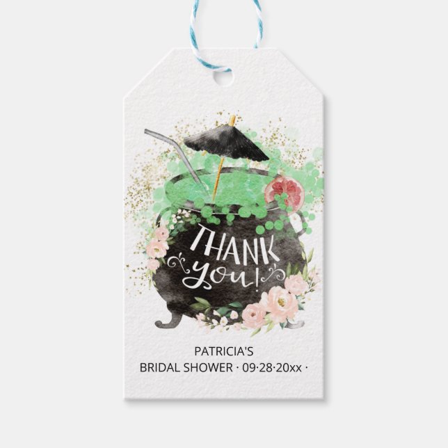 Witch Slår Möhippan Cocktail Halloween Presentetikett (Framsidan)