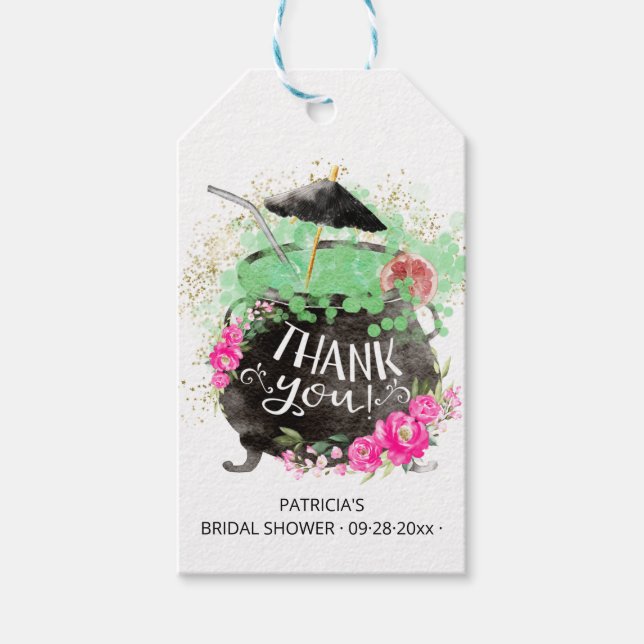 Witch Slår Möhippan Cocktail Halloween Presentetikett (Framsidan)