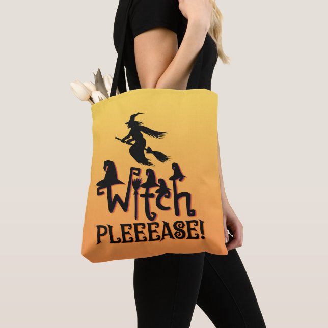 Witch, snälla Guld, modern Witch Halloween Tygkasse (Närbild)