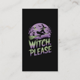 Witch, snälla | Halloween Festival Visitkort