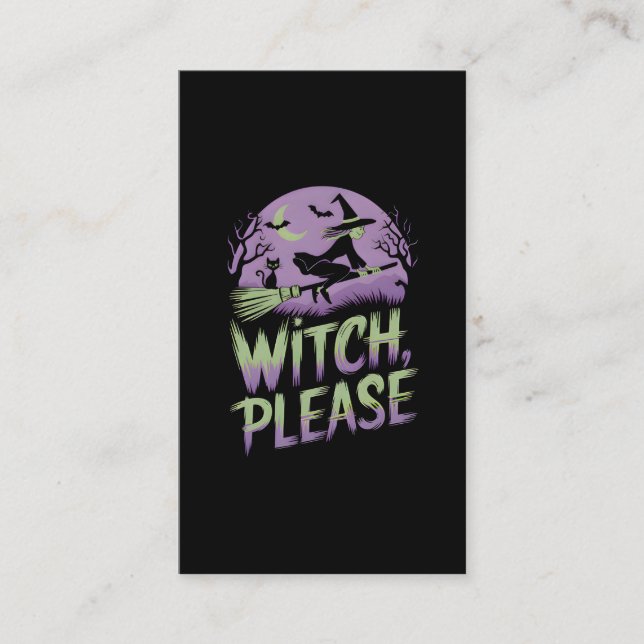 Witch, snälla | Halloween Festival Visitkort (Framsida)