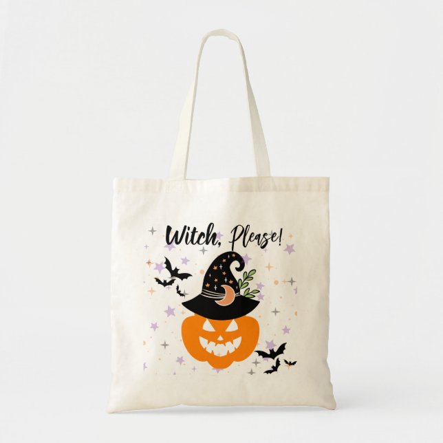 "Witch, snälla!" Tote Bag Tygkasse (Framsidan)