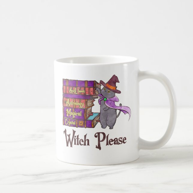 Witch, snälla - Witch Black Cat Kaffemugg (Höger)