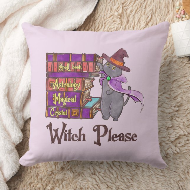 Witch, snälla - Witch Black Cat Kudde (Filt)
