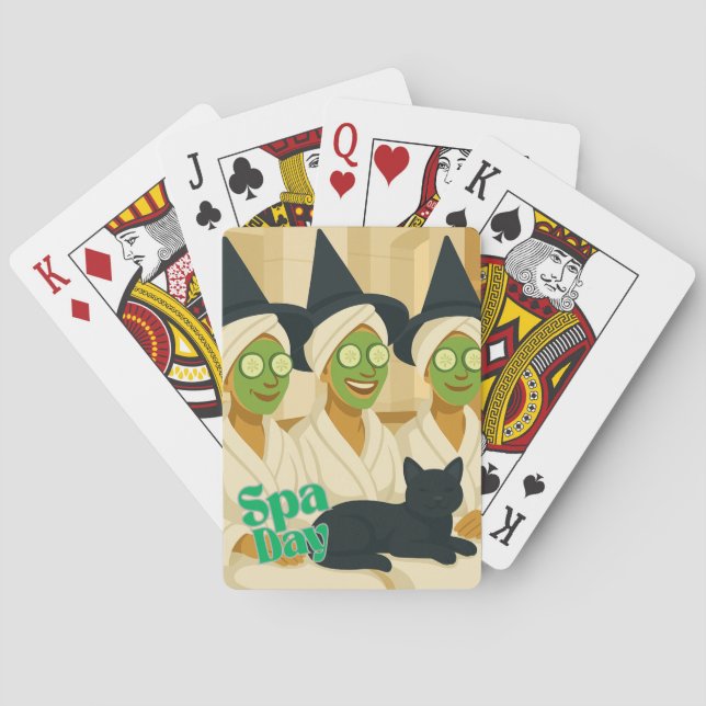 Witch Spa Day Funny Humor  Casinokort (Baksidan)