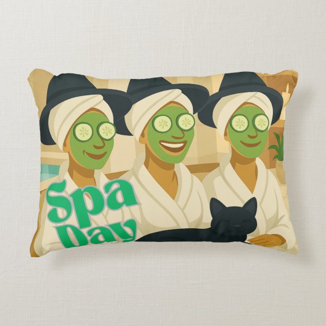 Witch Spa Day Funny Humor  Prydnadskudde (Framsidan)