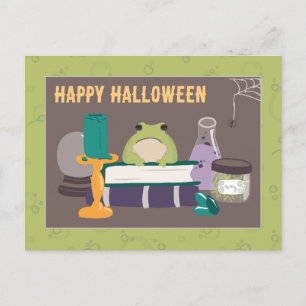 Witch Spell Ingredients Halloween Vykort