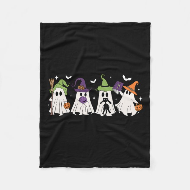 Witch Spöken Spooky Halloween Witchy Women Girl Fleecefilt (Framsidan)