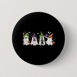 Witch Spöken Spooky Halloween Witchy Women Girl Knapp