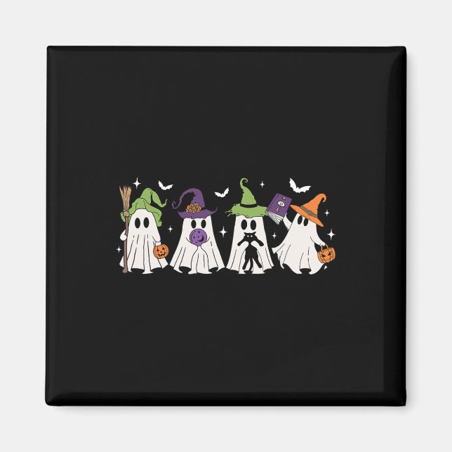 Witch Spöken Spooky Halloween Witchy Women Girl Magnet (Framsidan)