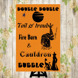 Witch Spooky Roligt Calligraphy Halloween fest