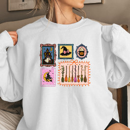 Witch Stamps Women’s Halloween Sweatshirt | Cozy  T Shirt
