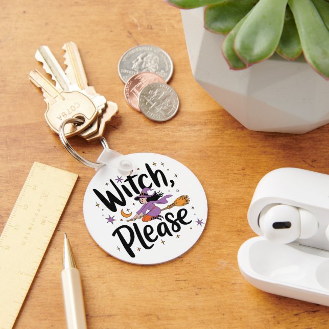 Witch, tack - Roligt och Sassy Halloween-design Nyckelring (Skrivbord)