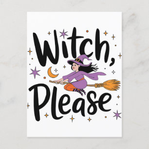 Witch, tack - Roligt och Sassy Halloween-design Vykort