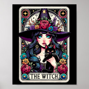 Witch Tarot Card Halloween Gothic Witchy Vibes Poster