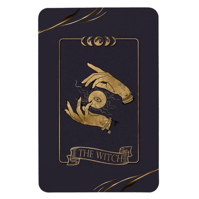 Witch Tarot Card Magnet (Vertikal)