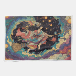 Witch tea towel kökshandduk