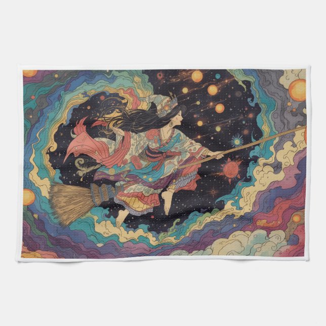Witch tea towel kökshandduk (Horisontell)