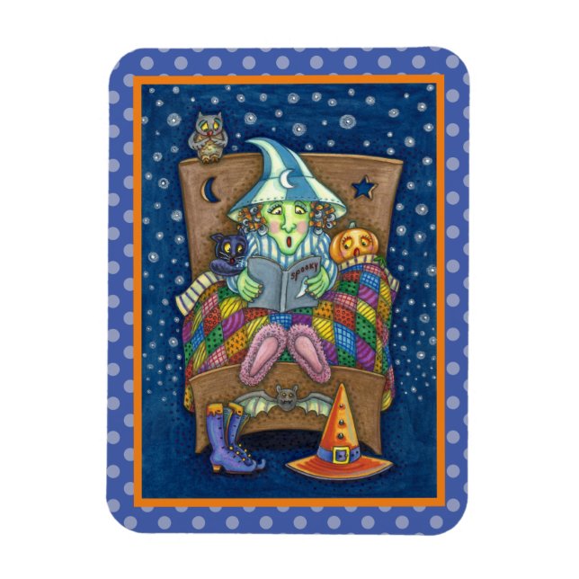 WITCH TELLY BEDTIME STORIES, HALLOWEEN MAGNET (Vertikal)
