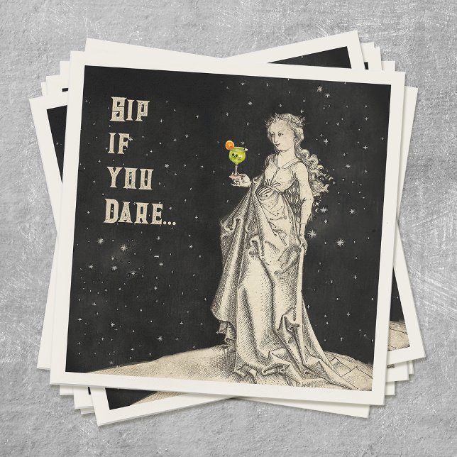 Witch ThBäste halloween fest Cocktail Menu Pappersservett (Skapare uppladdad)