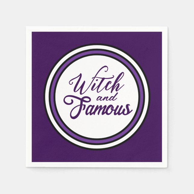 Witch themed Purple Halloween Party Design Pappersservett (Framsidan)