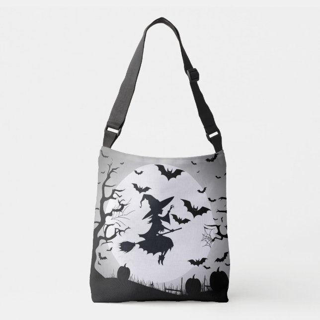 Witch Theter Bag, Gothic Stil Halloween Bag Axelväska (Framsida)