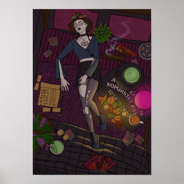 Witch Tonåring Poster av Nest Wicca (Framsidan)