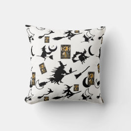 Witch-trollkarl måne-bloomstick kudde