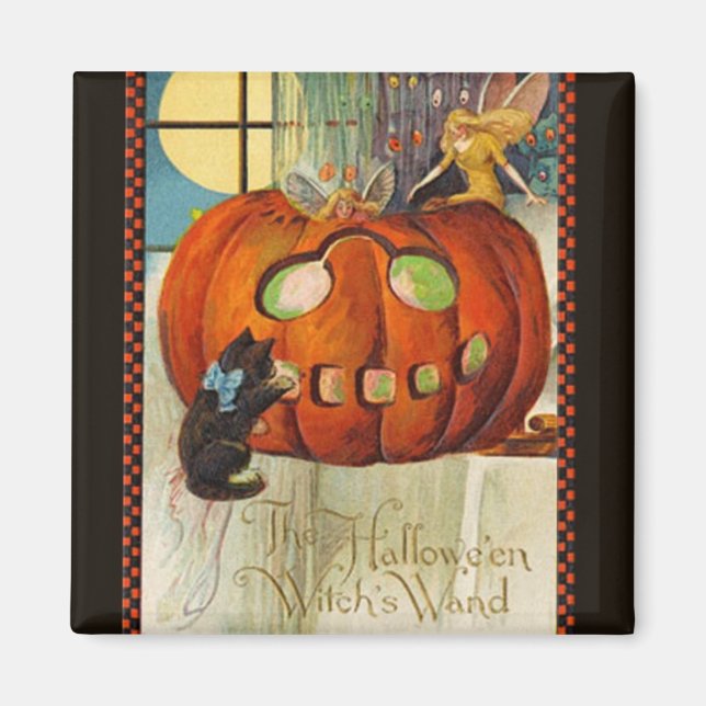 Witch Trollspö Halloween Magnet (Framsidan)