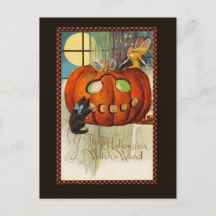 Witch Trollspö Halloween Vykort