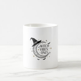Witch Vibes Only Måne Halloween Spooky Kaffemugg