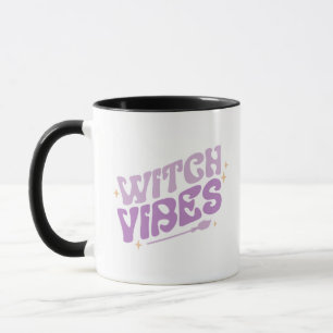Witch Vibes Stars Witch Lila Halloween Mugg