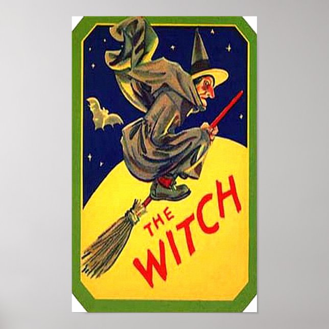 Witch Vintage Halloween Poster (Framsidan)