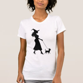Witch Walking Chihuahua T Shirt