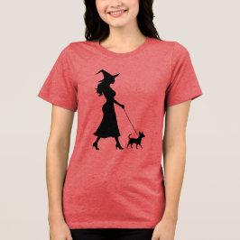 Witch Walking Chihuahua T Shirt