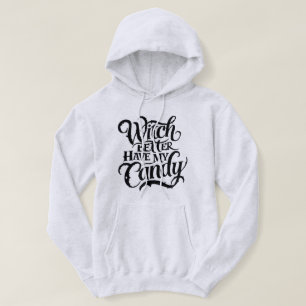 Witch Wants Candy: En humoristisk Halloween-design Hoodie