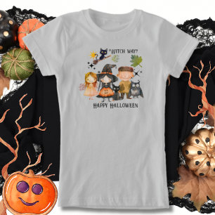 Witch Way Happy halloween T Shirt