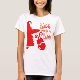 Witch Way mot Vin T Shirt
