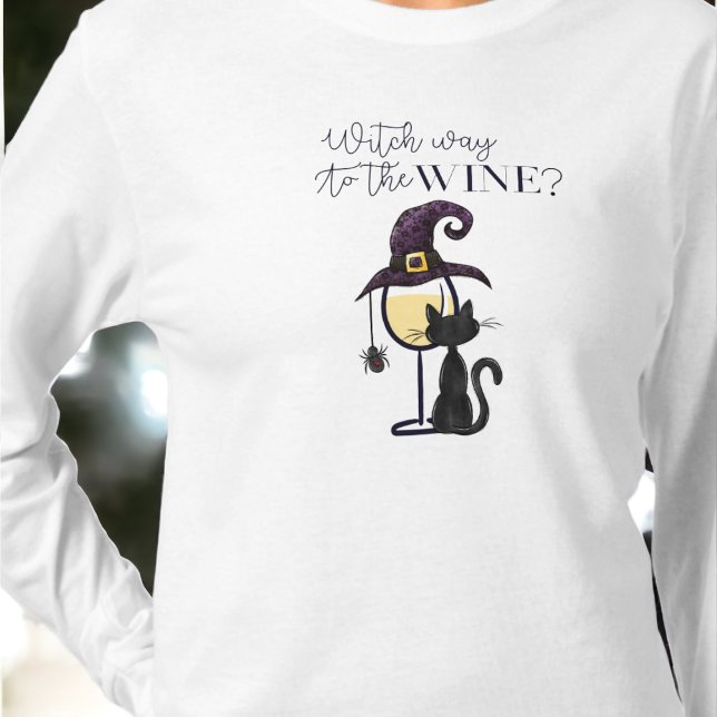 Witch Way Way till Vin Cute Funny T Shirt (Skapare uppladdad)
