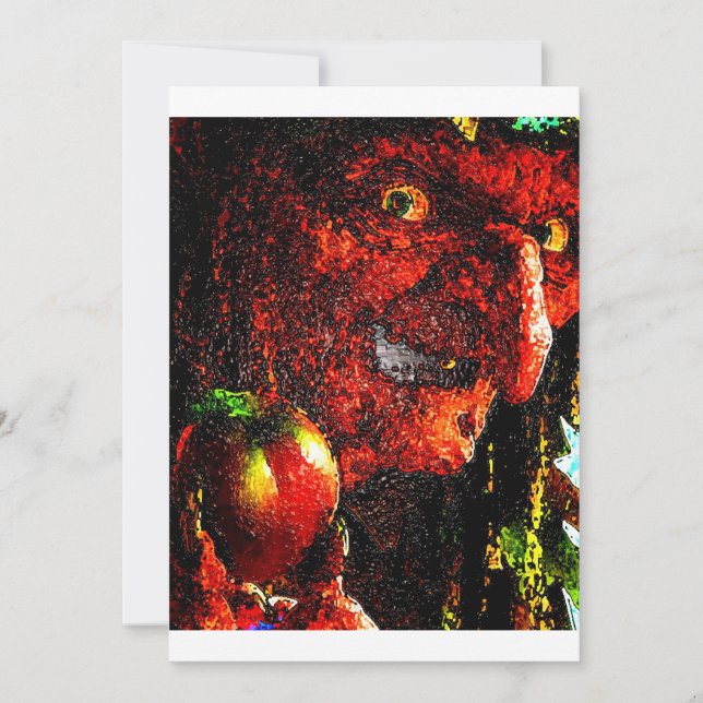 WITCH WITH APPLE KORT (Framsida)