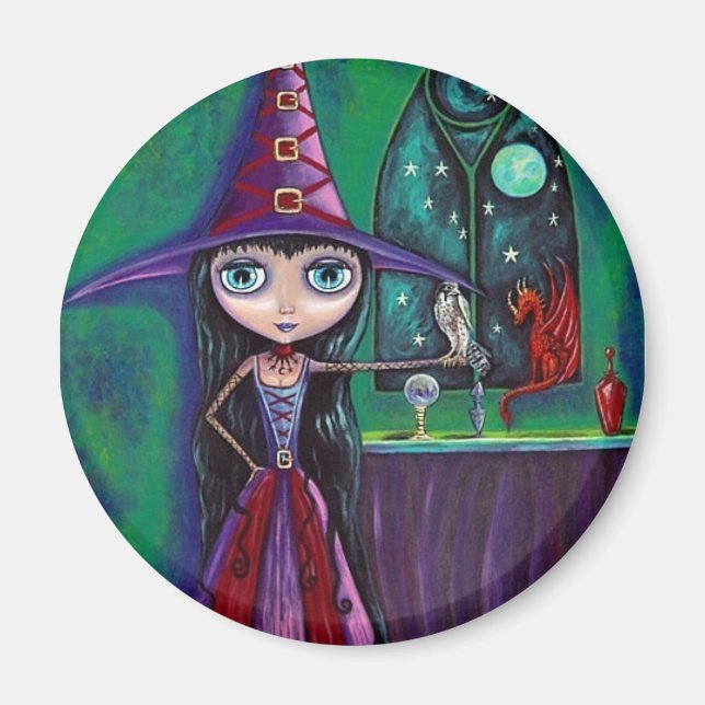 Witch with Falcon and Dragon Magnet (Framsidan)