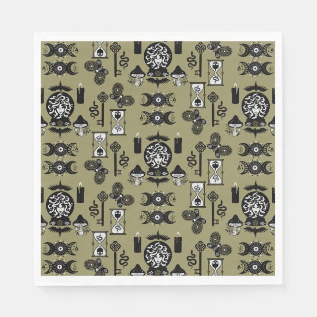 Witchcore Aesthetic Decor Pappersservett (Framsidan)
