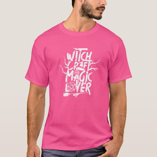 Witchcraft and Magic Witcher Witches Broom T Shirt (Framsida)