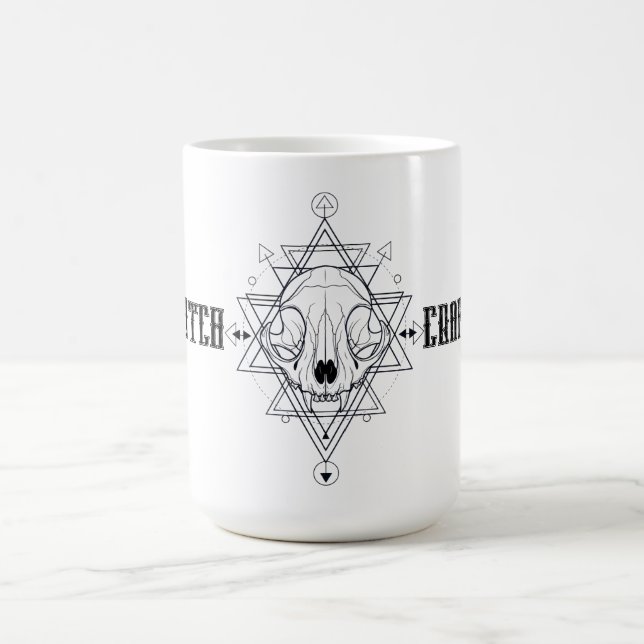 Witchcraft Bull Skull Halloween Kaffemugg (Center)