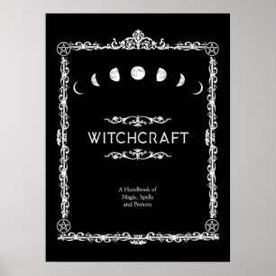 Witchcraft en handbok av magispådomar och drycker poster